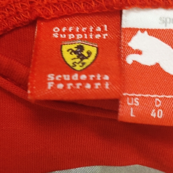 Puma Red Racerback Tank with Silver Crest Logo - Picture 3 of 7